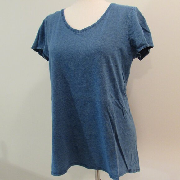 J Jill PureJill Indigo 100% Cotton Tee Medium - Picture 1 of 12